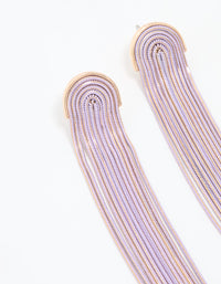 Gold Purple Waterfall Cupchain Drop Earrings - link has visual effect only