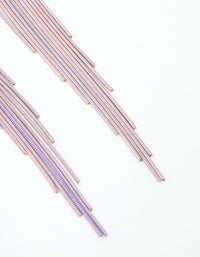 Gold Purple Waterfall Cupchain Drop Earrings - link has visual effect only