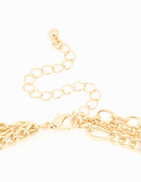 Gold Disc Charm Layered Necklace - link has visual effect only