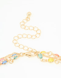 Gold Pearl & Diamante Layered Necklace - link has visual effect only