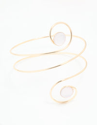 Gold Clear Gem Swirl Arm Cuff - link has visual effect only