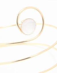 Gold Clear Gem Swirl Arm Cuff - link has visual effect only