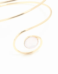 Gold Clear Gem Swirl Arm Cuff - link has visual effect only
