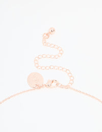 Rose Gold Plated Cubic Zirconia Cherry Pendant Necklace - link has visual effect only