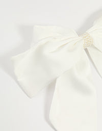 White Layered Pearl Bow Hair Clip - link has visual effect only