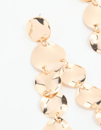 Gold Organic Disc Drop Earrings - link has visual effect only