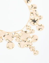 Gold Organic Disc Droplet Necklace - link has visual effect only