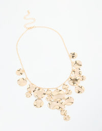 Gold Organic Disc Droplet Necklace - link has visual effect only