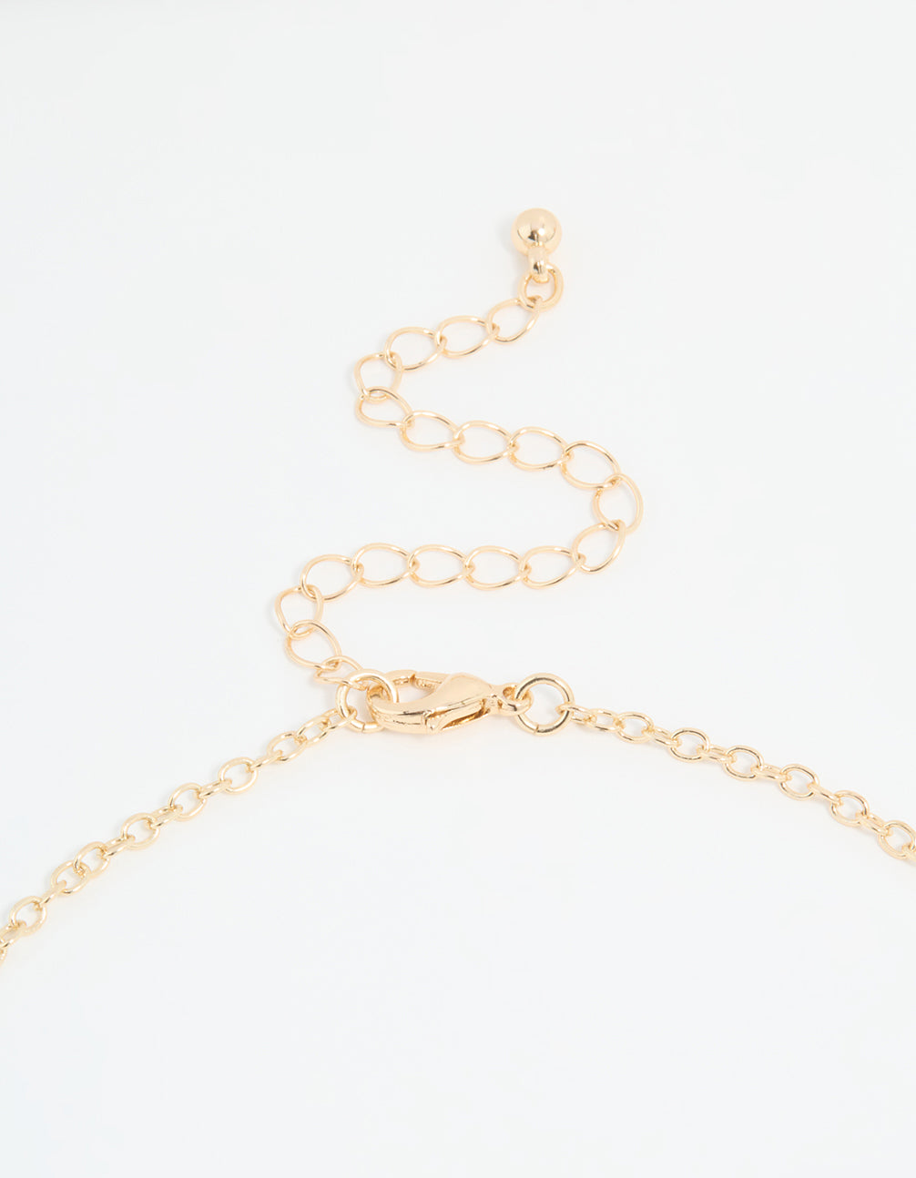 Gold Organic Disc Droplet Necklace