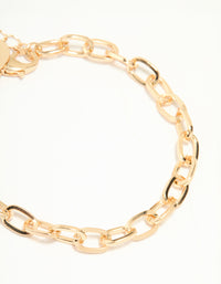 Gold Smooth & Chain Bracelets 4-Pack - link has visual effect only