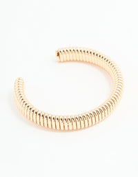 Gold Skinny Ribbed Wrist Cuff - link has visual effect only