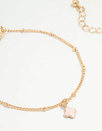 Gold Multicoloured Flower Statement Bracelets 3-Pack - link has visual effect only