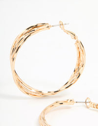 Gold Wrapped Hoop Earrings - link has visual effect only