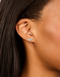 Sterling Silver Cubic Zirconia Dragonfly Stud Earrings - link has visual effect only
