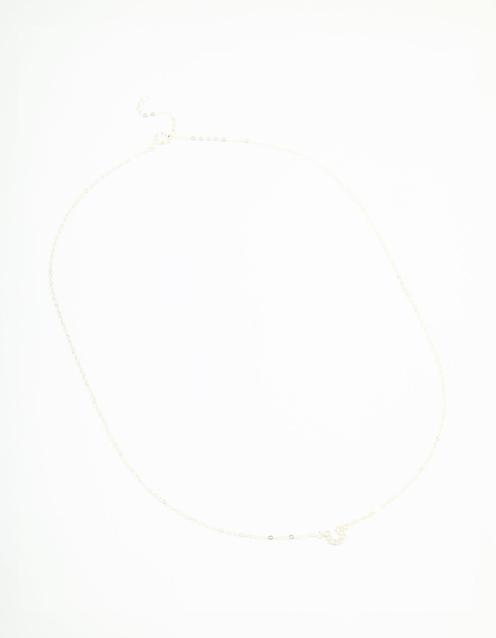 Sterling Silver Cubic Zirconia Horseshoe Necklace
