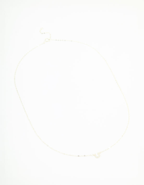 Sterling Silver Cubic Zirconia Horseshoe Necklace