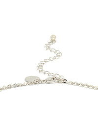 Silver Pearl Cubic Zirconia Y-Necklace - link has visual effect only