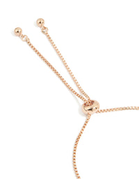 Rose Gold Cubic Zirconia Pink Floral Toggle Bracelet - link has visual effect only