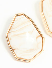Gold Geometric Stone Stud Earrings - link has visual effect only