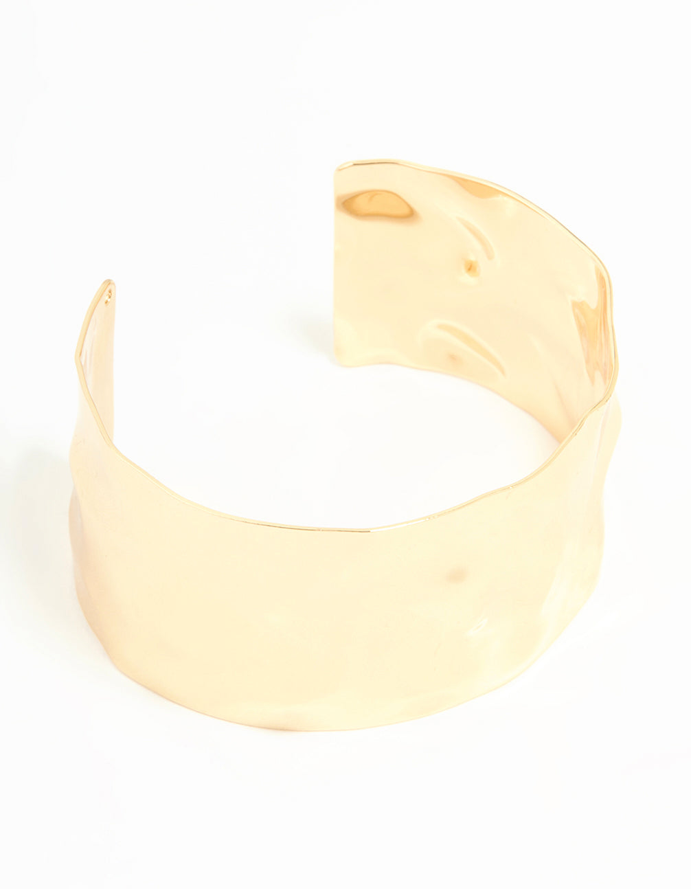 Gold Hammered Classic Wrist Cuff