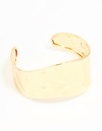 Gold Hammered Wavy Wrist Cuff - link has visual effect only