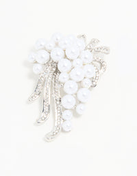 Silver Pearl Bouquet Brooch - link has visual effect only