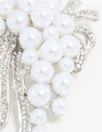 Silver Pearl Bouquet Brooch - link has visual effect only