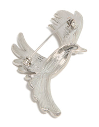 Silver Diamante Bird Brooch - link has visual effect only