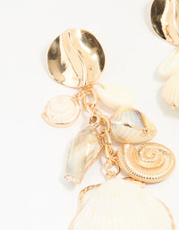 Gold Genuine Shell Drop Earrings - link has visual effect only