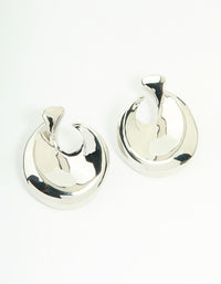 Silver Smooth Stud Earrings - link has visual effect only
