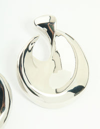 Silver Smooth Stud Earrings - link has visual effect only