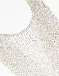 Silver Chain Fringe Necklace - link has visual effect only