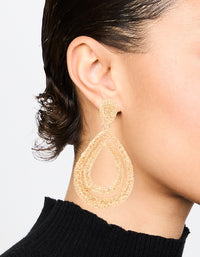 Gold Molten Teardrop Earrings - link has visual effect only