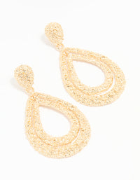 Gold Molten Teardrop Earrings - link has visual effect only