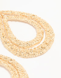 Gold Molten Teardrop Earrings - link has visual effect only