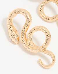 Gold Swirling Snake Stud Earrings - link has visual effect only