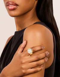 Gold Statement Watch Ring - link has visual effect only