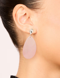 Rose Gold Genuine Shell Petal Drop Earrings - link has visual effect only