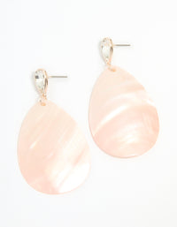 Rose Gold Genuine Shell Petal Drop Earrings - link has visual effect only