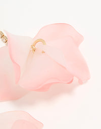 Rose Gold Pink Blooming Flower Drop Earrings - link has visual effect only