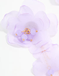 Gold Lilac Ethereal Flower Petal Drop Earrings - link has visual effect only