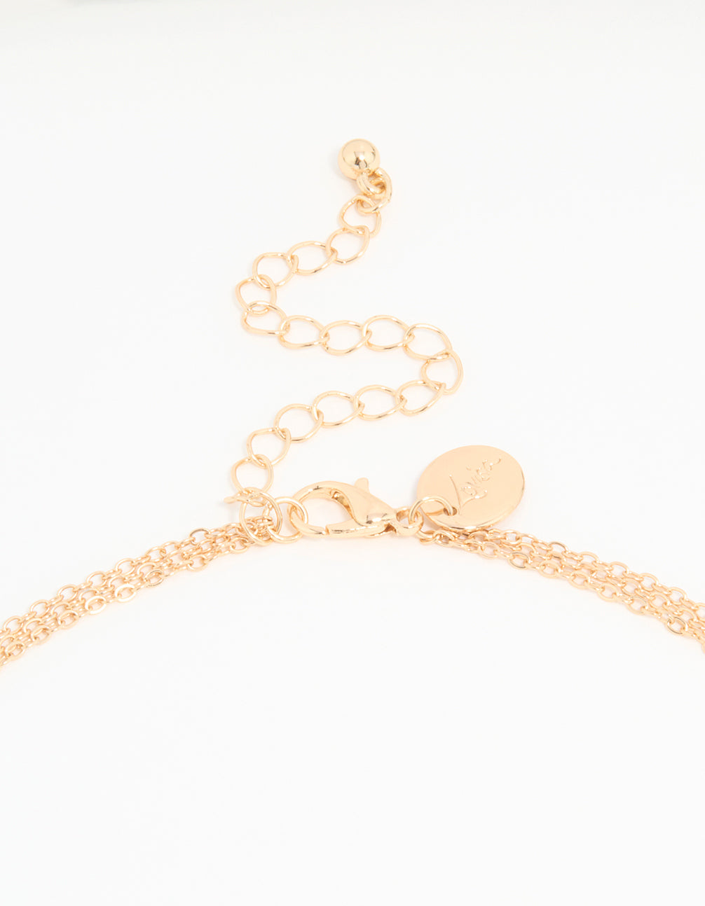 Rose Gold Beaded Dainty Layered Necklace