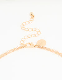 Rose Gold Beaded Dainty Layered Necklace - link has visual effect only