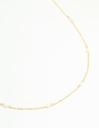 Gold Plated Freshwater Pearl Waist Chain - link has visual effect only
