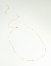 Gold Plated Freshwater Pearl Waist Chain - link has visual effect only