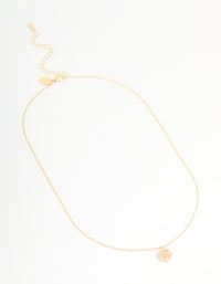 Gold Plated Cubic Zirconia Gemini Circle Necklace - link has visual effect only