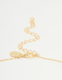 Gold Plated Cubic Zirconia Gemini Circle Necklace - link has visual effect only