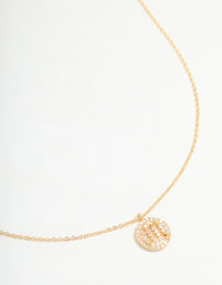 Gold Plated Cubic Zirconia Scorpio Circle Necklace - link has visual effect only