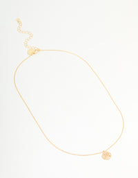 Gold Plated Cubic Zirconia Scorpio Circle Necklace - link has visual effect only