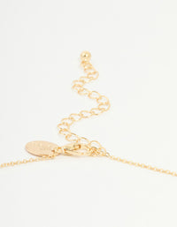 Gold Plated Cubic Zirconia Sagittarius Circle Necklace - link has visual effect only